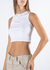 Essential Rib Tank Blanca Mujer - tienda online