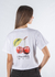Baby Tee Cherry Crop Blanca - ONearthly