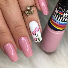 Película de unha tulipa rosa FRL - 040