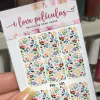 Película de unha flores coloridas FRL - 101