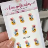 Película de unha floral raminhos FRL - 019