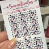 Película de unha floral lilás FRL - 148