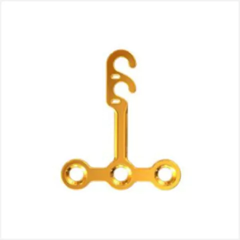 Placa 2,0 Standard - Ancoragem Trava Fio T 3 Furos