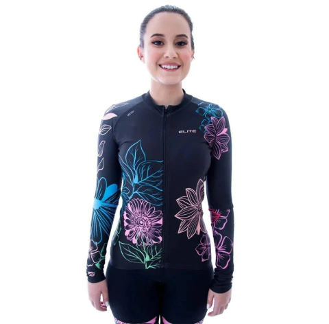 Blusa Ciclismo Feminina Elite Manga Longa