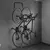 Suporte Duplo Parede Vertical Gancho Pendurar Bike Cor Preto - Rocca BIke Shop