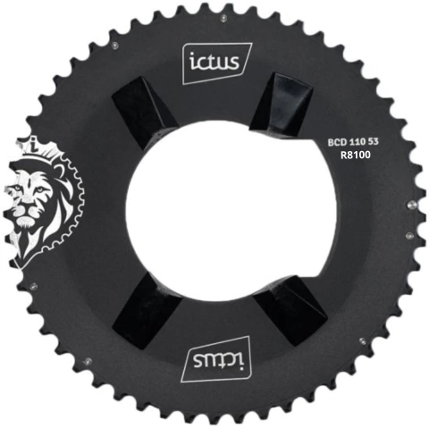 COROA SPEED ICTUS 53T SHIMANO ULTEGRA R8100 12V BCD 110 4 FUROS AERO