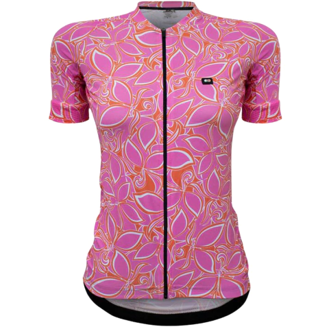 Camisa Ciclismo Feminina Rosa Marcio May Funny Arabesco