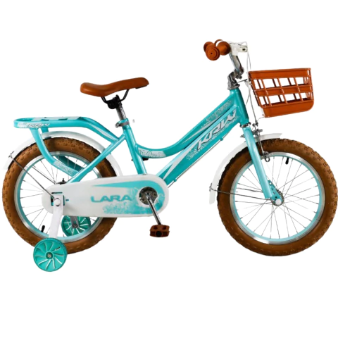 Bicicleta KRW Infantil Aro 16 Lara F16 Verde e Marrom - comprar online