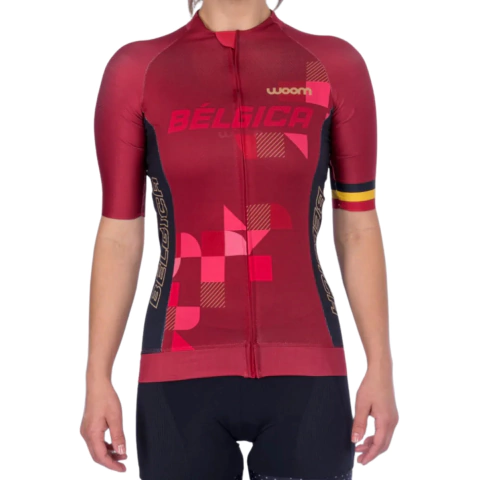 Camisa de Ciclismo Woom Supreme Bélgica Feminina Jersey