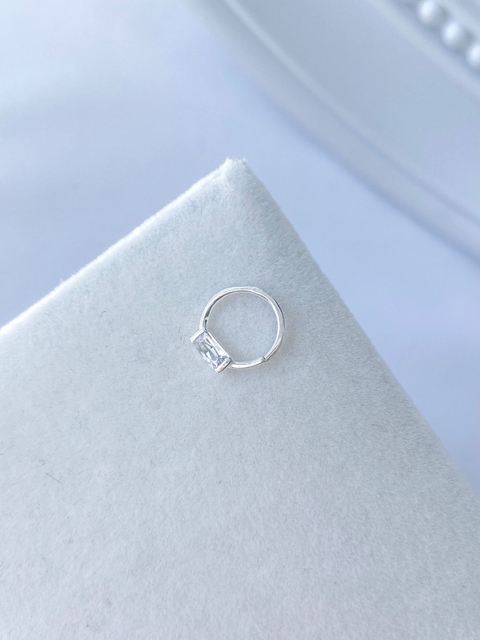 Piercing zircônia retangular