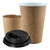 Vaso polipapel descartable kraft, tapa y collarín x 100 u