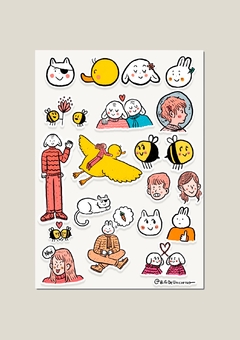 CARTELA DE ADESIVOS PERSONAGENS BIFE DE UNICÓRNIO