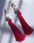 Maxi brinco tassel (franjas) - vermelho