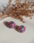 Brinco botão pressão - rosa