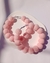 Brinco maxi argola pompons rosa