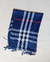 Lenço cachecol xadrez - azul - comprar online