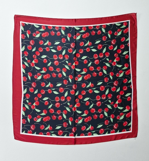 Lenço Cerejas - preto