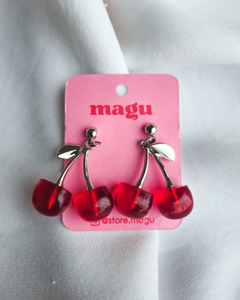 Brinco Cherry - prateado