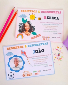 Capas de caderno editáveis - Infância Feliz na internet
