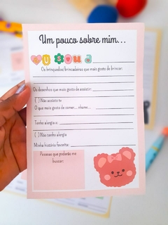 Sobre mim + ficha de autorização