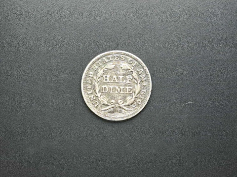 EUA (Estados Unidos), Half Dime Seated Liberty, 1842 sem letra "Philadelphia", prata 900, 1,34gr, 15,5mm - comprar online