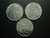 V417 a 419 - Moedas de 10 cruzeiros de 1990, 1991 e 1992, ótimo estado de conservação, aço inox, 22,5mm