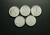 V337 a 341 - Moedas de 1 centavo de 1979, 1980, 1981, 1982 e 1983, Sojinha, Sob/FC, em ótimo estado de conservação, aço inoxidável