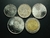 Arábia Saudita, set com 5 moedas, de 5 a 100 halalas, FC, entre 1990-2008