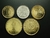 Estônia, set com 5 moedas, 10 senti a 1 Kroon, 2003-2008, (1 Kroon de 2008 é comemorativa de 90 anos da República Estoniana), FC