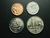 Ilhas Cayman, set com 4 moedas de 1, 5, 10 e 25 cents, 2005-2008, em excelente estado de conservação