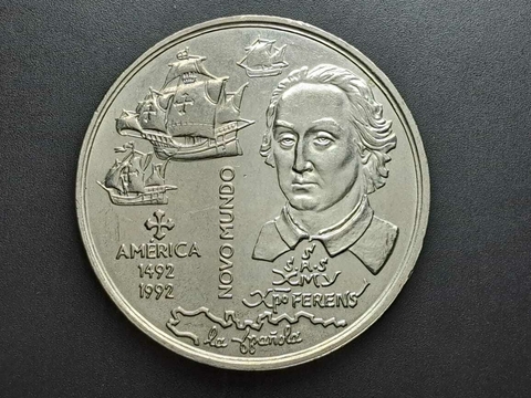 Portugal, 200 escudos, 1992, Sob, Comem. III Série dos Descobrimentos – À Descoberta da América, cuproníquel, 36mm
