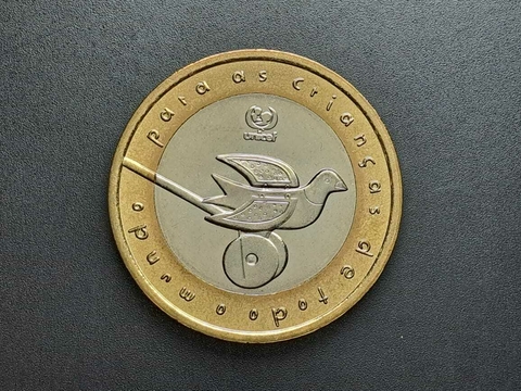 Portugal, 200 escudos, 1999, Sob, Comem. UNICEF - Para as crianças de todo o Mundo, bimetálica, 28mm