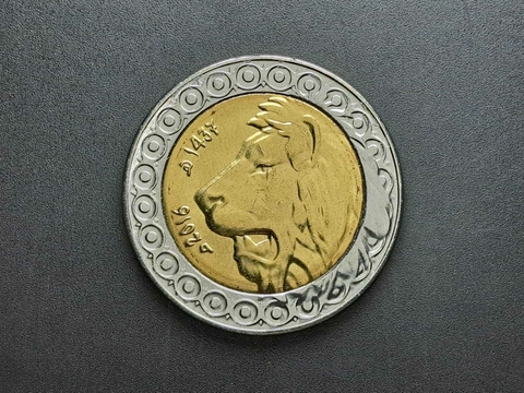 Argélia, 20 dinars, 2016, FC, bimetálica, 27,5mm