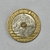 França, 20 francos, 1992-1993, Sob, traz o monte Saint-Michel, uma ilha rochosa de maré na Normandia, trimetálica, 27mm