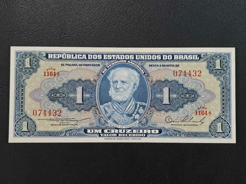 C010 - Cédula de 1 cruzeiro, de 1954, Sob/FE - comprar online