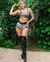 Conjunto pole camuflado /short basic