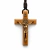 Colar Cordão Crucifixo Madeira Coroinha 7 cm Com São Bento