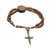 Pulseira Terço São Bento Madeira Imbuia Com Crucifixo