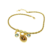 Pulseira Santa Teresinha Dourada Pingente Com Strass - comprar online