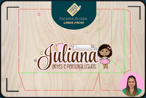 36. Faca Sacola G horizontal com furos e vinco na lateral - Juliana Artes e Personalizados