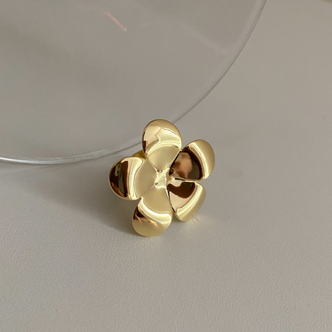 ANEL AJUSTAVEL MAXXI FLOR LISA DOURADO