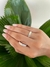 Par de Alianças Reta de 4mm Diamantada com 1 Friso Central - Prata 925 - - comprar online