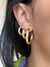 Argola Tubo - Banhado a ouro