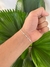 Pulseira cadeado duplo 1mm - Prata 925 na internet