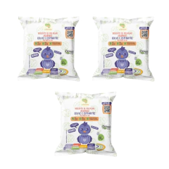 Kit 3 Biscoitos de polvilho Crilancha Couve e Espinafre 60g