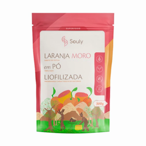 Laranja Moro Em Pó Liofilizada Souly 300g - comprar online