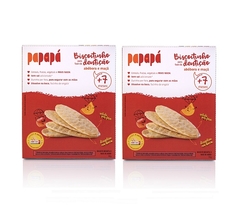 Kit 2 Biscoito Infantil Papapá Maçã e Abóbora Dentição 72g na internet