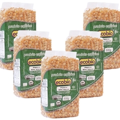 KIT - 5 Milhos de Pipoca Orgânico Alto Vácuo Ecobio 2,5Kg