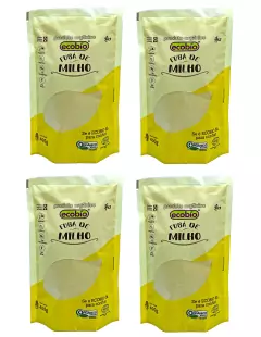Kit 4 Fubá De Milho Farinha Sem Glúten Vegano Ecobio 400g