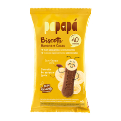 Biscoito infantil Papapa Biscotti com banana e cacau 60g - comprar online